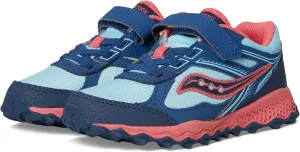 Saucony Cohesion TR14 A/C Trail Running Shoes (Little Big Kid) Sneaker, Aqua/Coral, 13 US Unisex