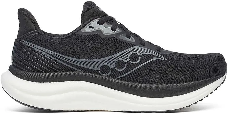 Saucony Men's Triumph 23 Sneaker, Black/White, 11.5