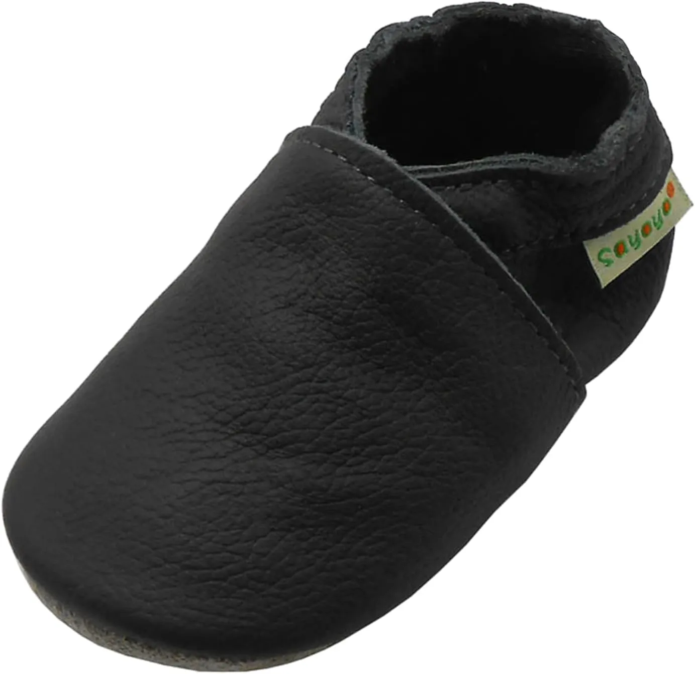 SAYOYO Baby Soft Sole Prewalkers Baby Toddler Shoes Leather Infant Shoes Dark Grey