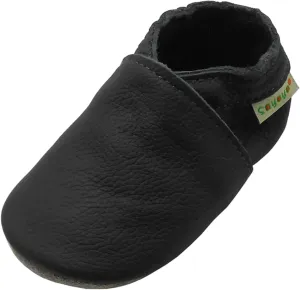 SAYOYO Baby Soft Sole Prewalkers Baby Toddler Shoes Leather Infant Shoes Dark Grey