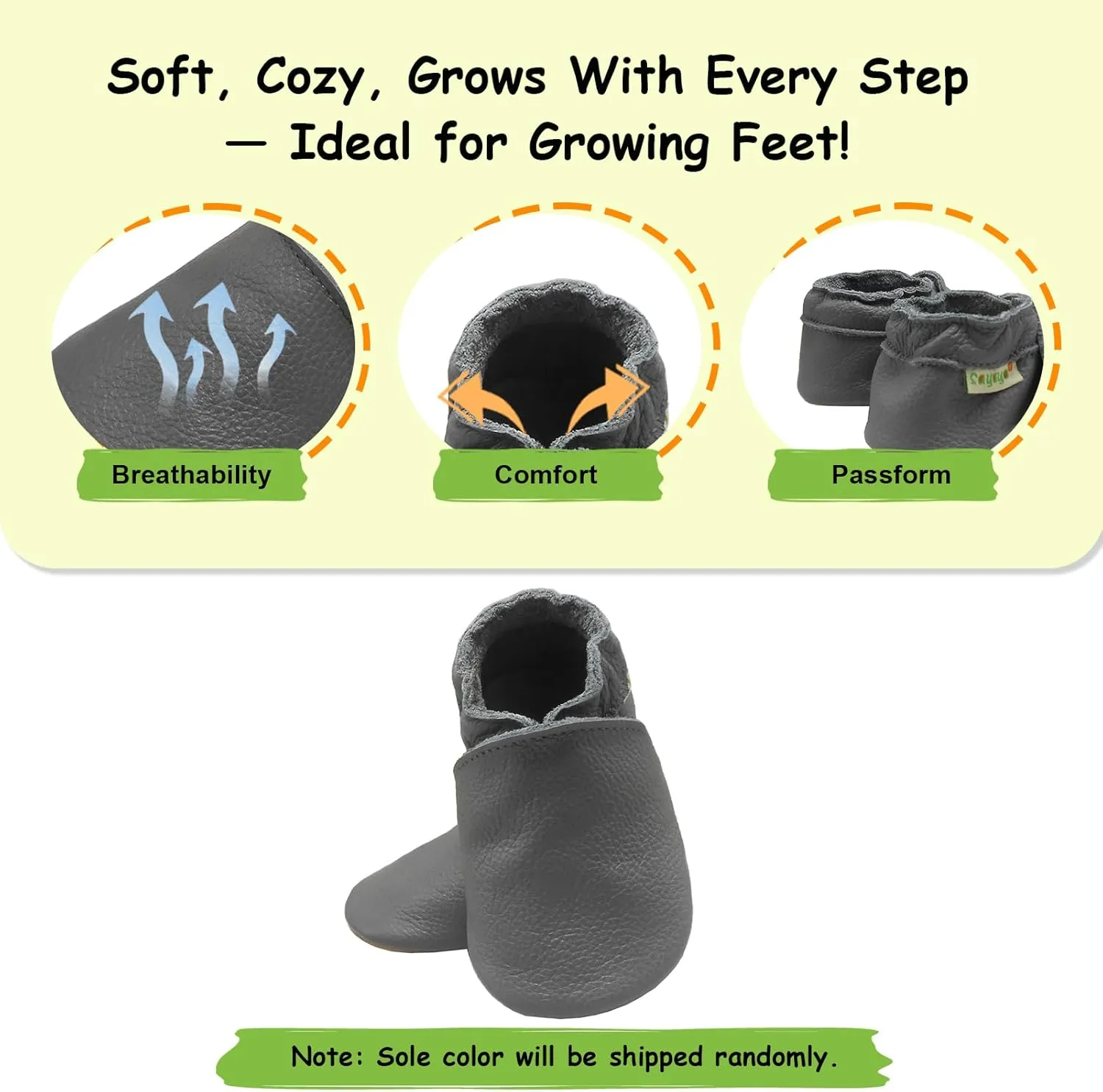 SAYOYO Baby Soft Sole Prewalkers Skid-Resistant Baby Toddler Shoes Infant Moccasins