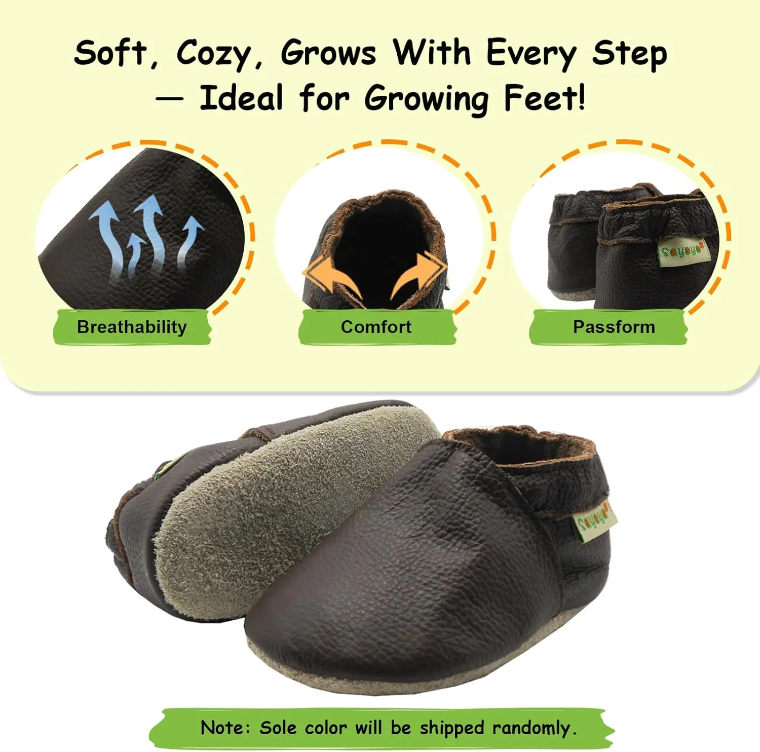 SAYOYO Baby Soft Sole Prewalkers Skid-Resistant Baby Toddler Shoes Infant Moccasins