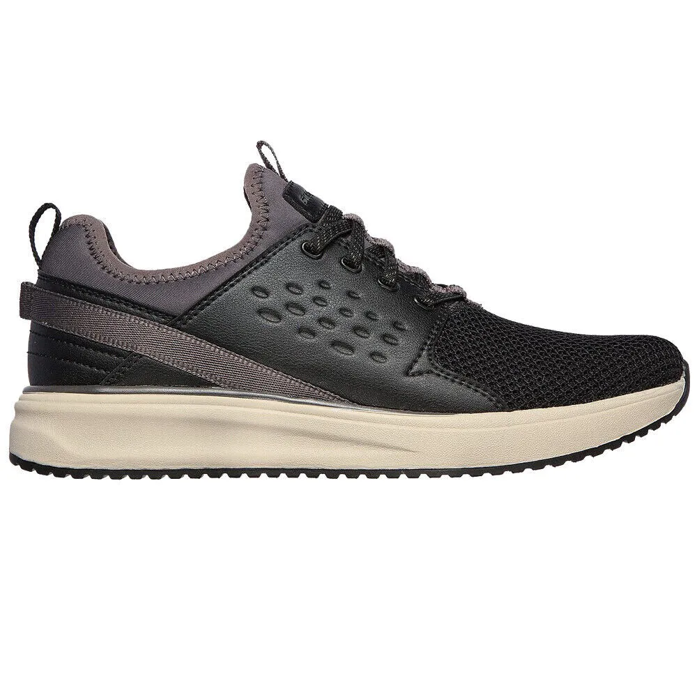 Skechers Mens Crowder Colton Black/Grey Trainer Shoes 210242/BKGY