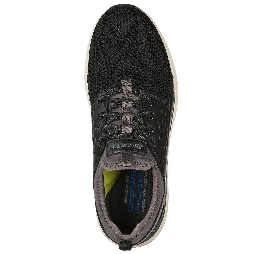Skechers Mens Crowder Colton Black/Grey Trainer Shoes 210242/BKGY
