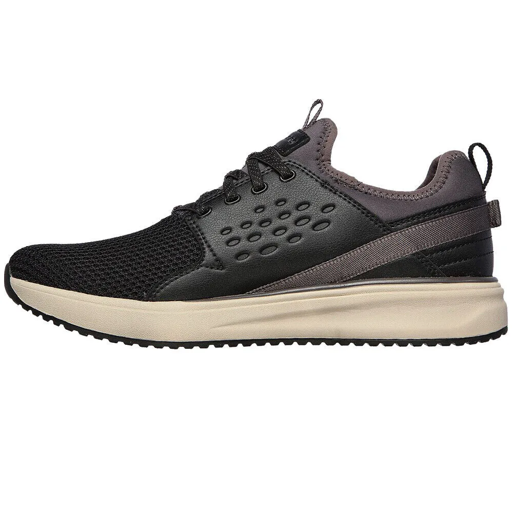 Skechers Mens Crowder Colton Black/Grey Trainer Shoes 210242/BKGY