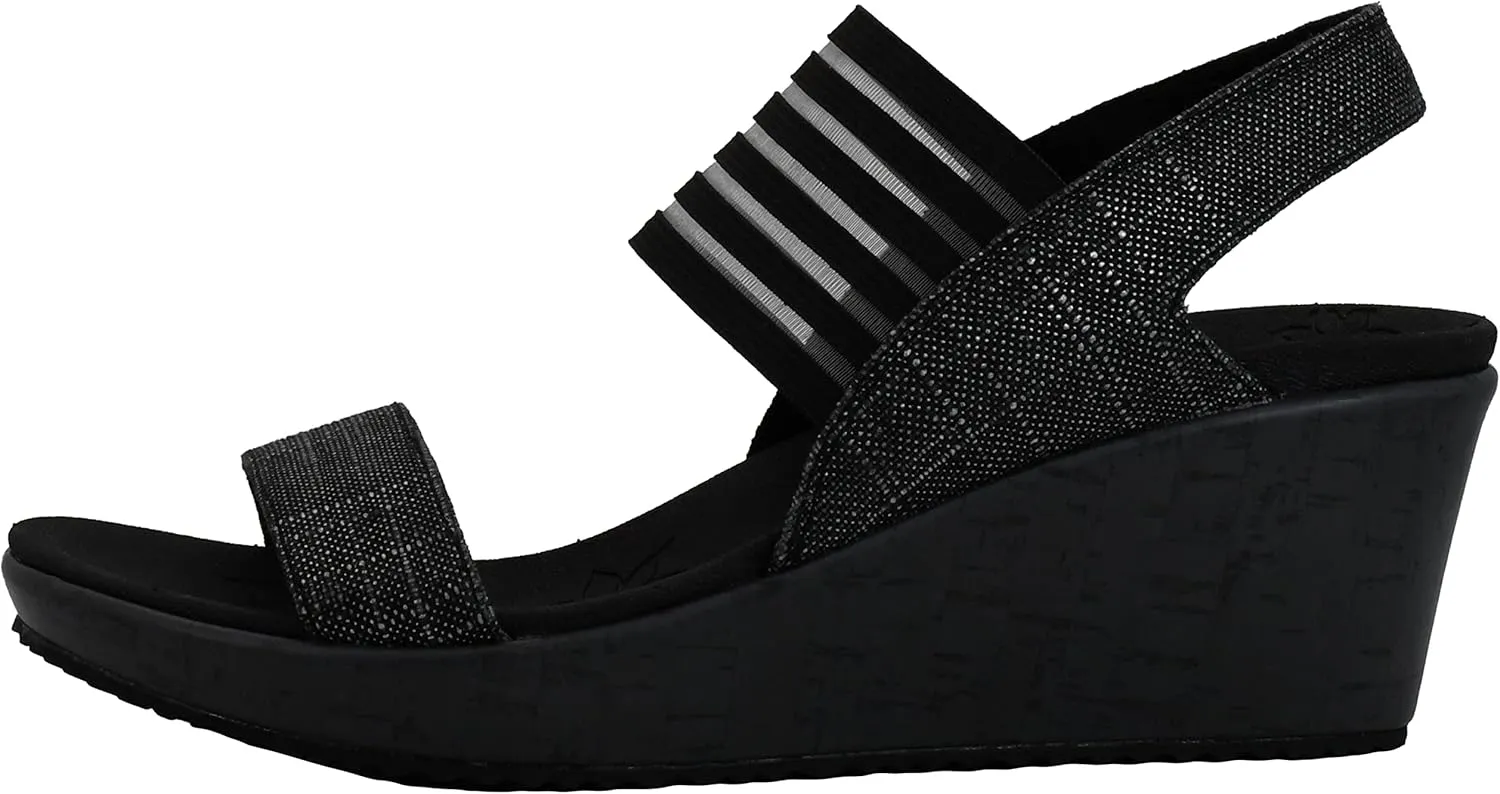 Skechers Women's Beverlee Smitten Kitten Wedge Sandal