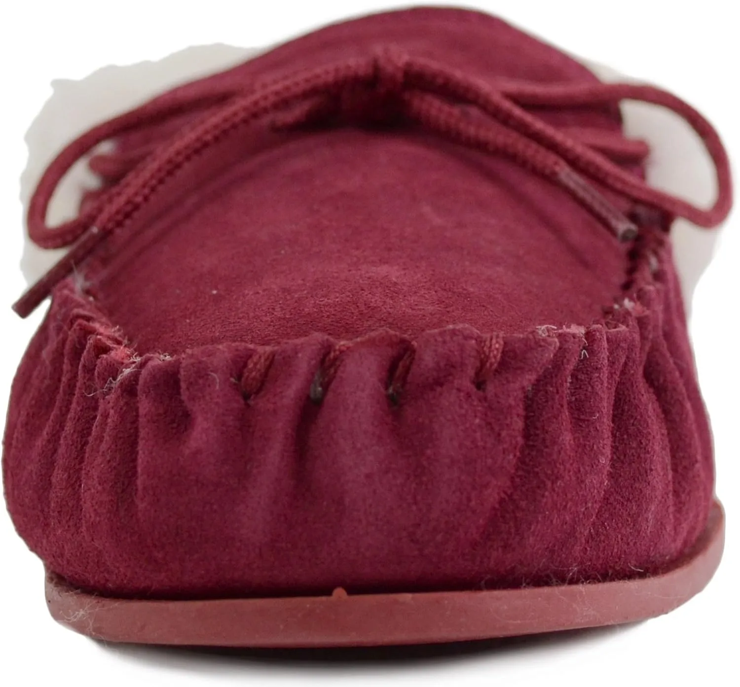 SNUGRUGS Womens Wool Lined Moccasin Slippers with Soft Sole & Wool Cuff