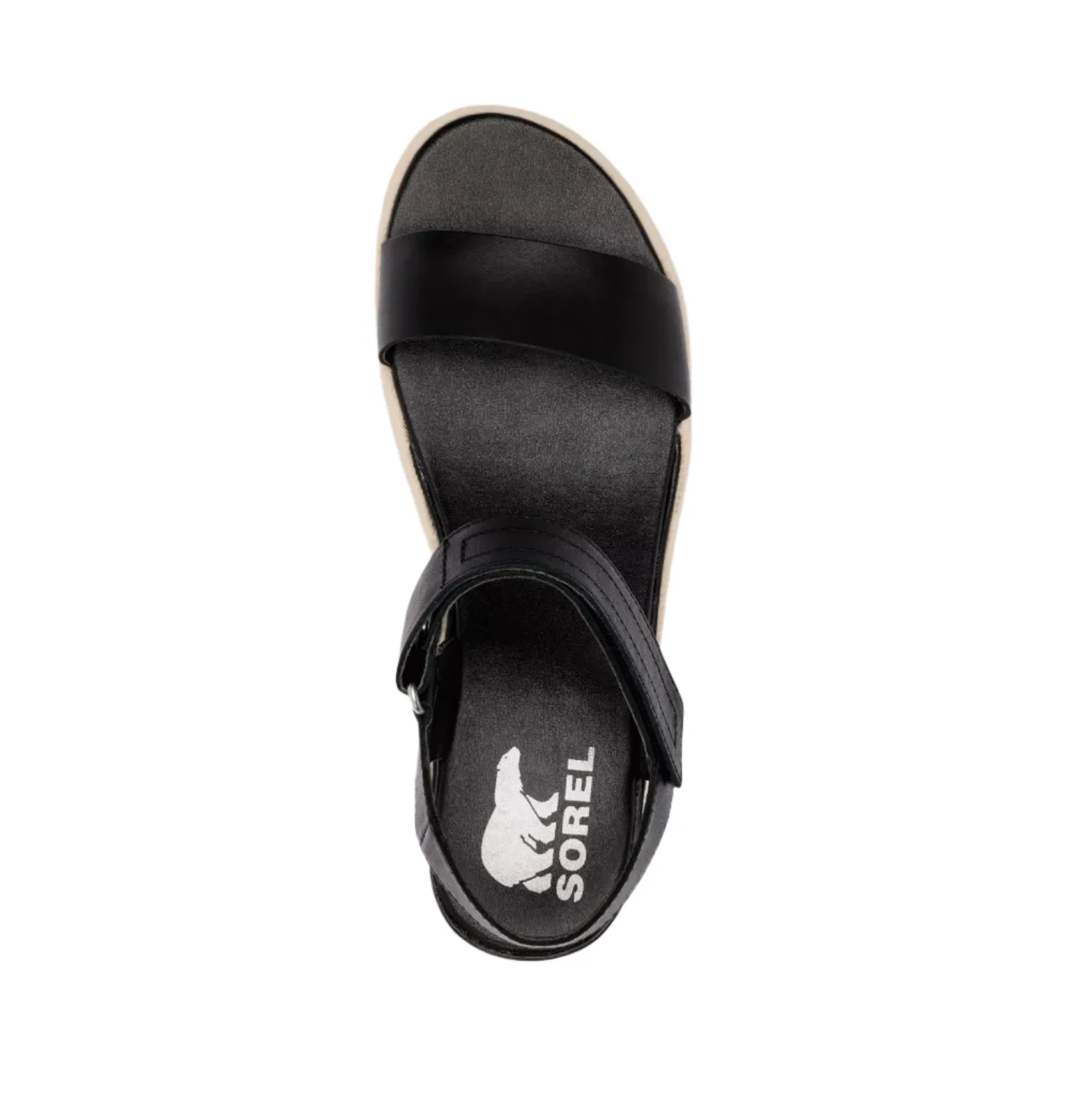 Sorel Cameron™ Flatform Sandal Black, Chalk