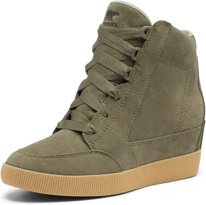 Sorel Women's Out 'N About Wedge II Boot - Stone Green, Sea Salt - Size 5.5