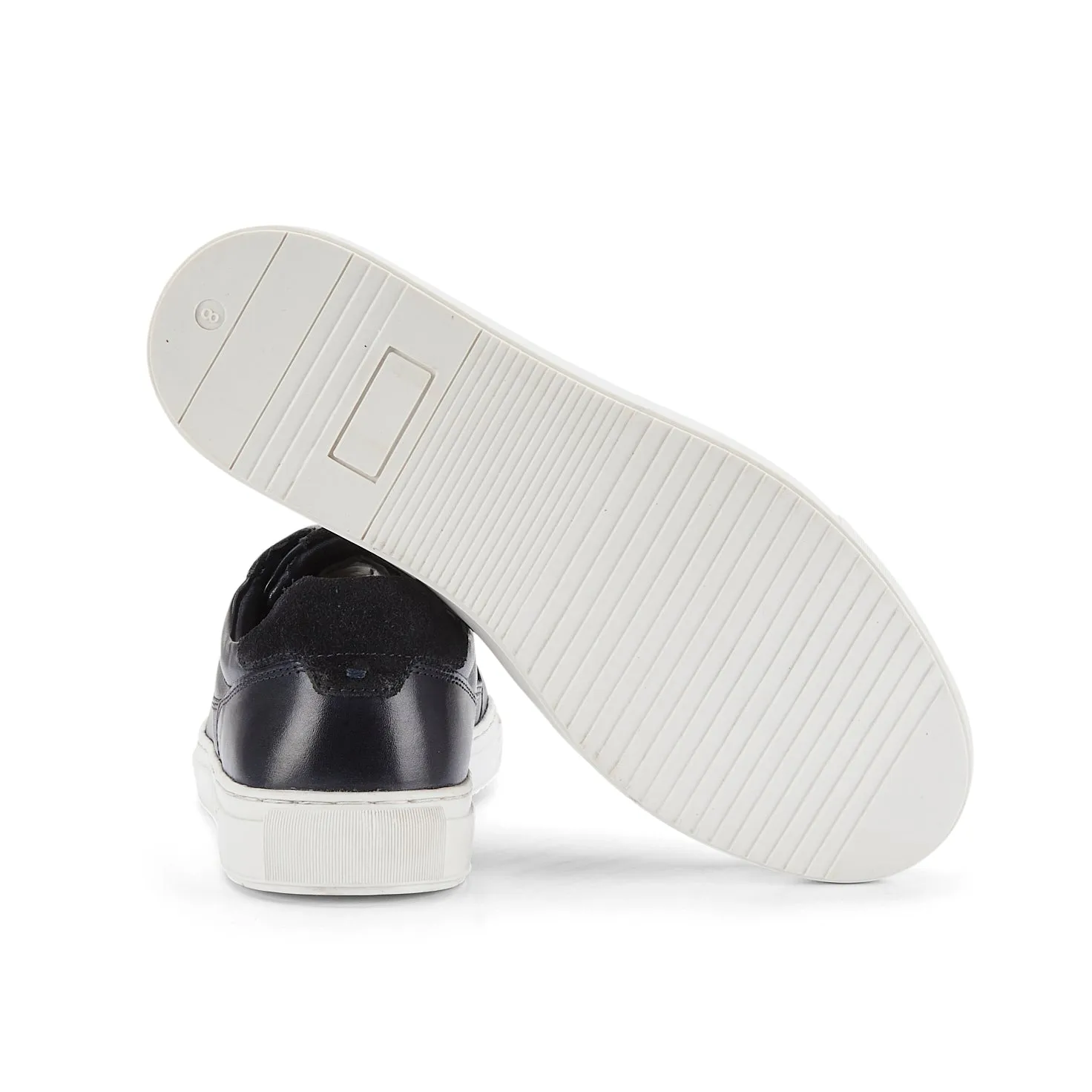 Spinney Leather Smart Casual Trainers - Navy