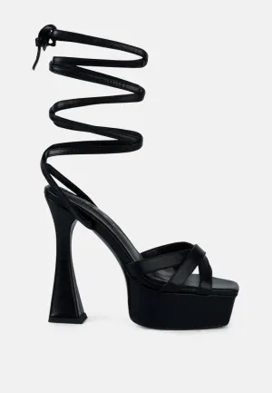 Splitsoul Lace Up High Platform Sandal By Ruw