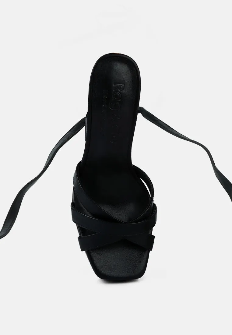 Splitsoul Lace Up High Platform Sandal By Ruw