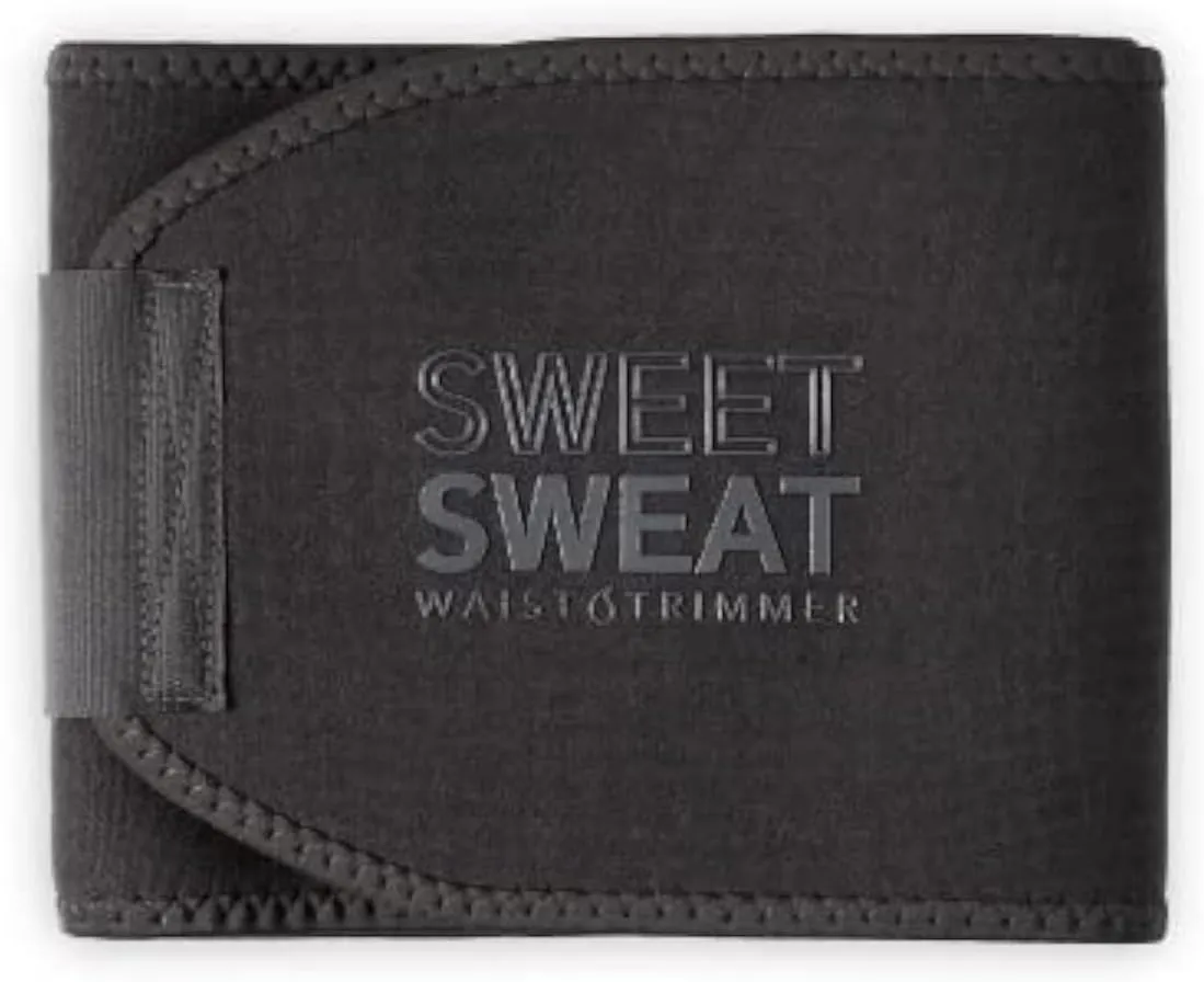 Sports Research® Sweet Sweat Waist Trimmer - Premium Sweat Enhancing Fitness Belt for Women & Men - 5 Adjustable Sizes