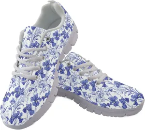 Sports Trainer Running Sneakers for Women Causal Travel Shoes Outdoor Walking Low Heel Lace up Shoe Breathable Flexible for Teen Girls Lady