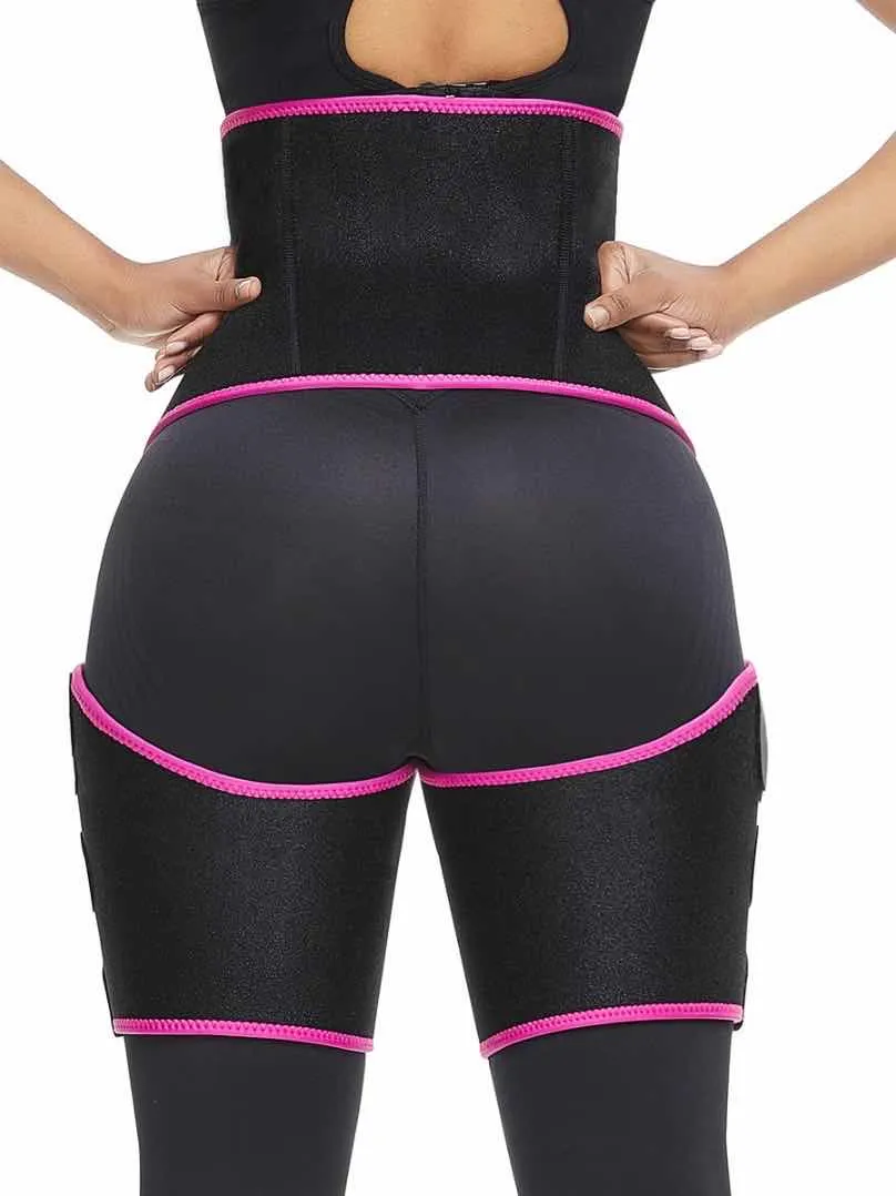 Sports Waist Belt, Adjustable One-piece Girdle, Leg Straps