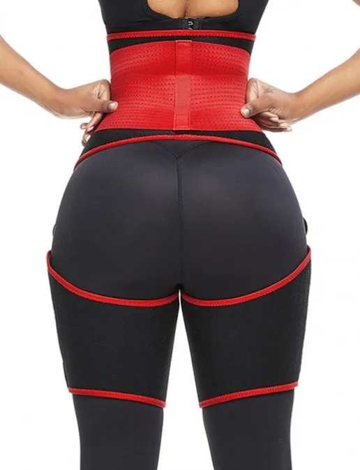 Sports Waist Belt, Adjustable One-piece Girdle, Leg Straps