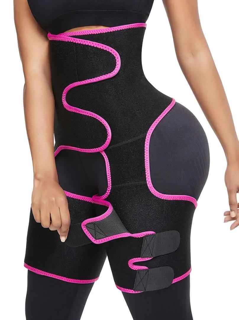 Sports Waist Belt, Adjustable One-piece Girdle, Leg Straps