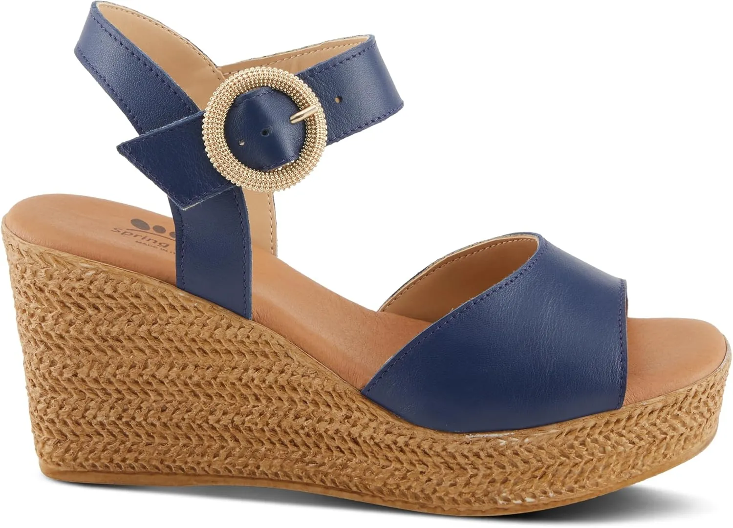 Spring Step ISOLA Women's Wedge Sandals - Secure Buckle Closure, Cushioned Footbed, Luxurious Leather Upper