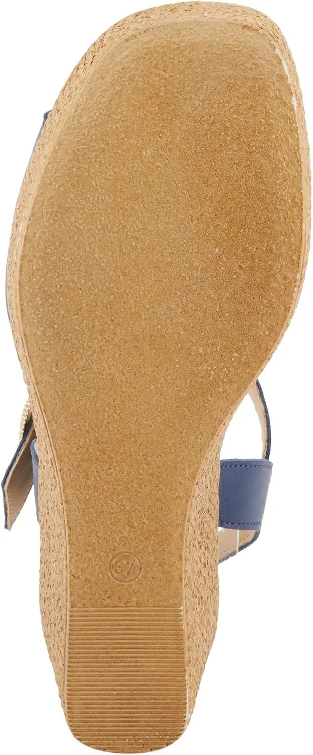 Spring Step ISOLA Women's Wedge Sandals - Secure Buckle Closure, Cushioned Footbed, Luxurious Leather Upper