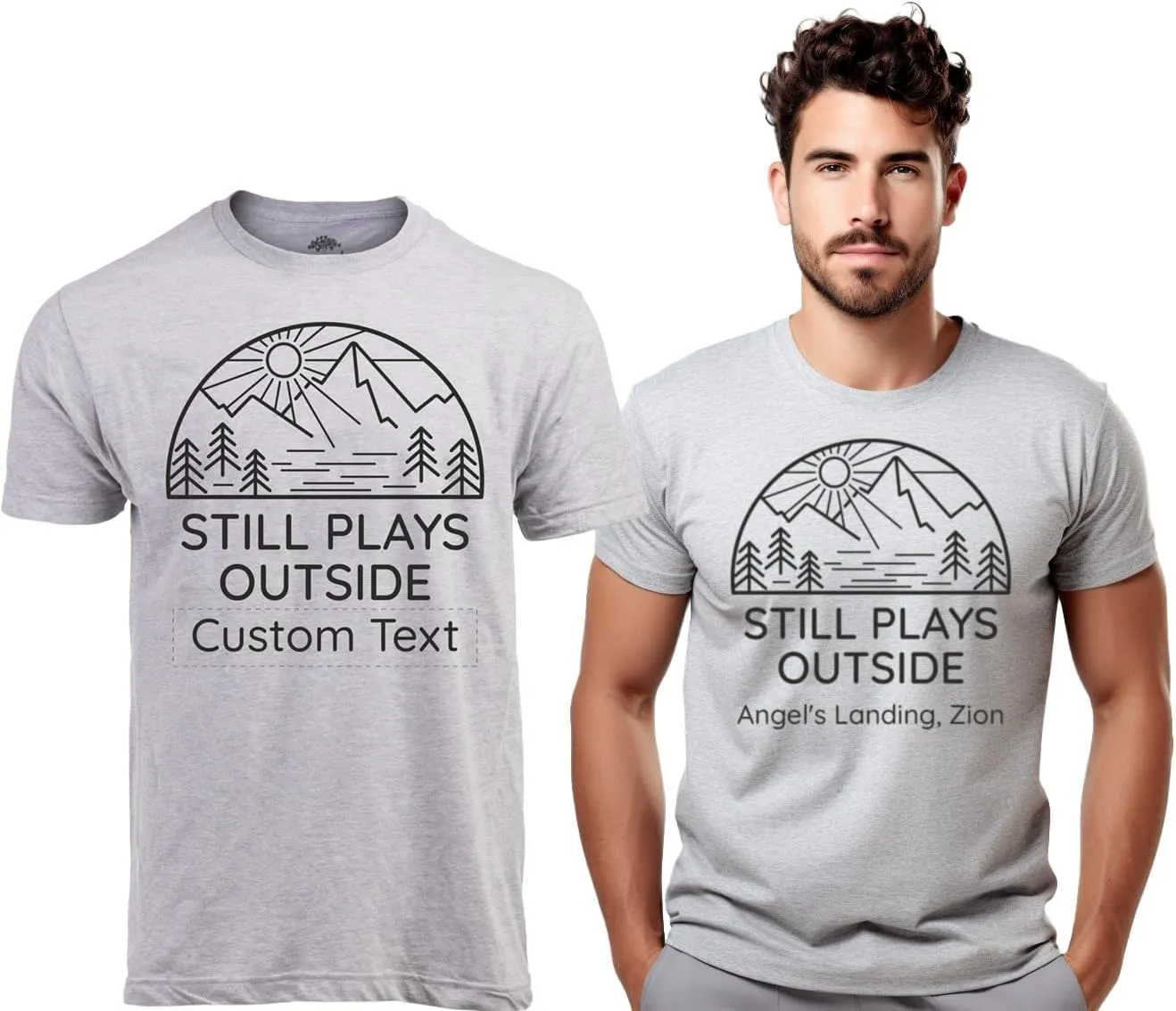 Still Plays Outside Hiking Tee | Funny Hiker Camping Camper Outdoors Men Women Shirt