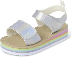 The Children's Place Girl's Baby Toddler Sporty Sandal with Adjustable Straps
