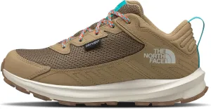 THE NORTH FACE Teen Fastpack Hiker Waterproof Hiking Shoe, Khaki Stone/Geyser Aqua, 3