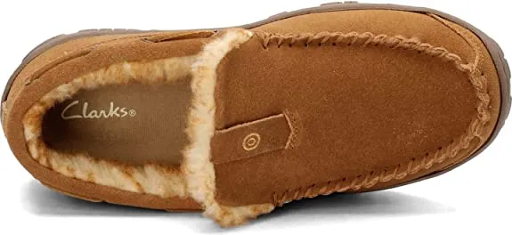 Toe Slippers Lined Loafers Cinnamon Best-reviewed Moccasin Fur Venetian Suede Rounded Clarks Stylish