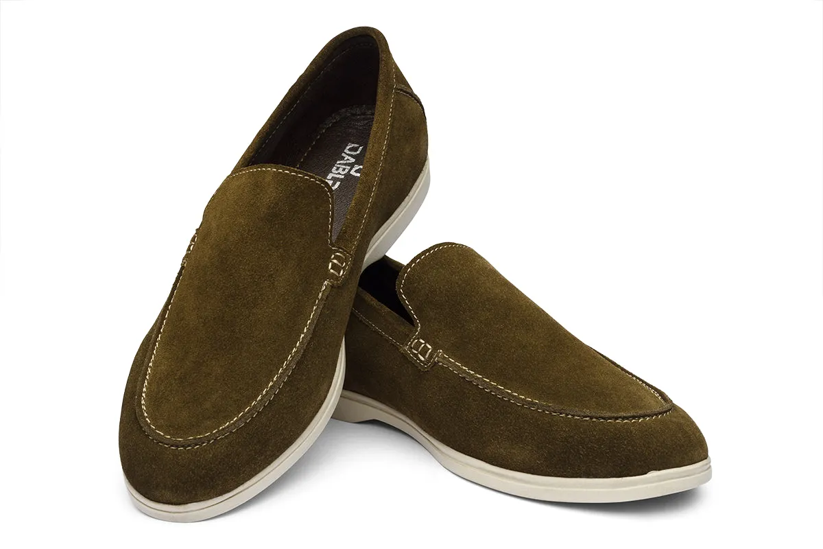 TORINO - SUEDE OLIVIA LEATHER SHOES