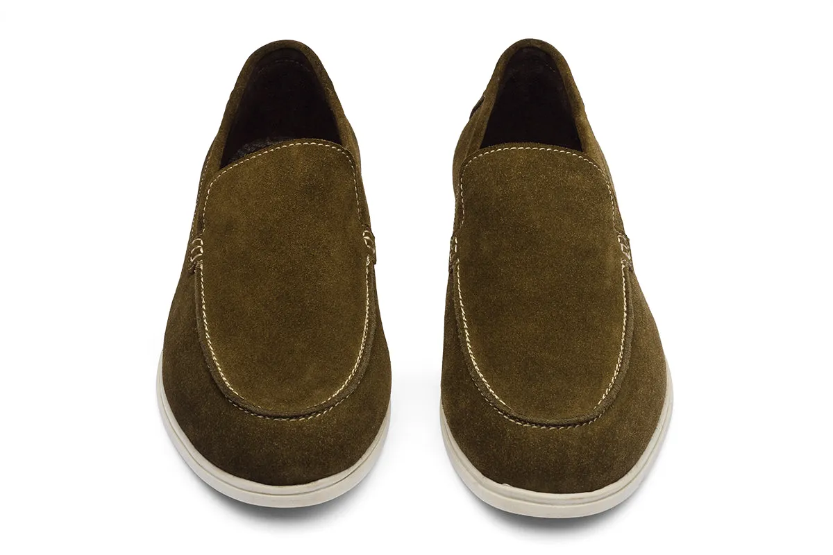 TORINO - SUEDE OLIVIA LEATHER SHOES