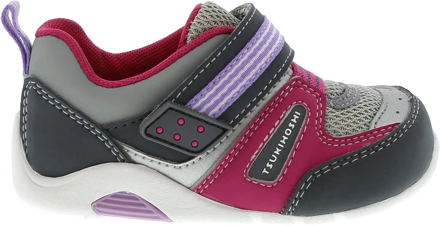TSUKIHOSHI Neko Baby and Toddler Shoes - Strap-Closure Machine-Washable Baby Shoes with Wide Toe Box & Slip-Resistant, Non-Marking Outsoles, Ages 0-4