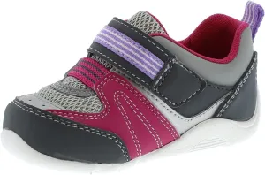 TSUKIHOSHI Neko Baby and Toddler Shoes - Strap-Closure Machine-Washable Baby Shoes with Wide Toe Box & Slip-Resistant, Non-Marking Outsoles, Ages 0-4