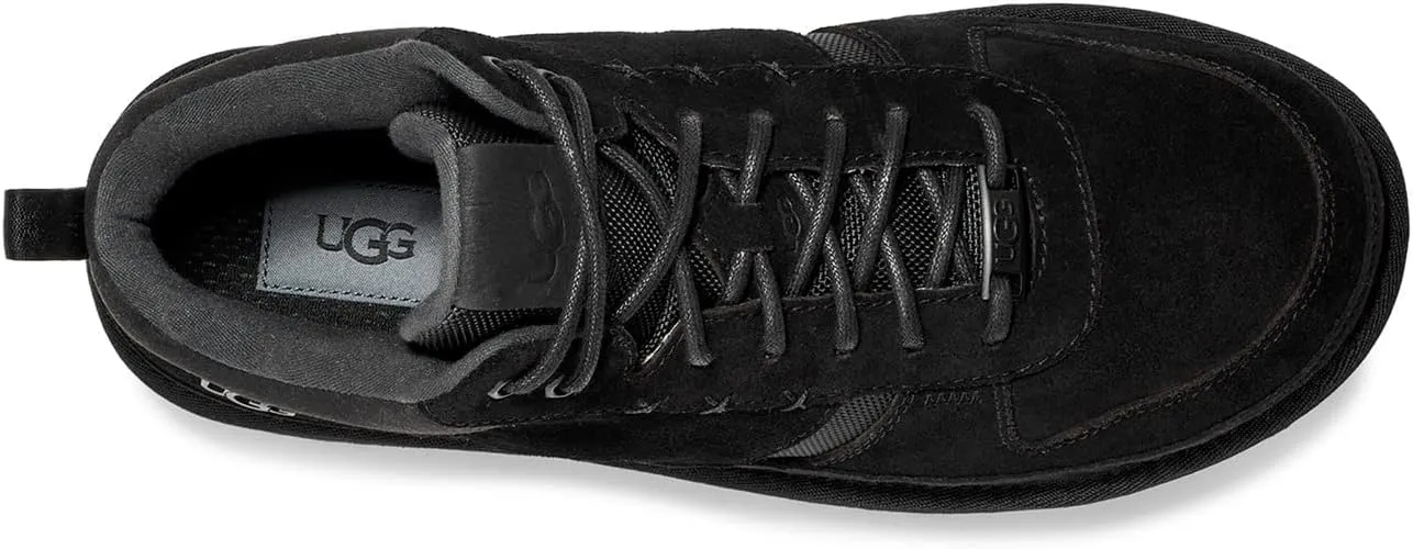 UGG Men's Highland Hi Heritage Sneaker, Black Suede, 7