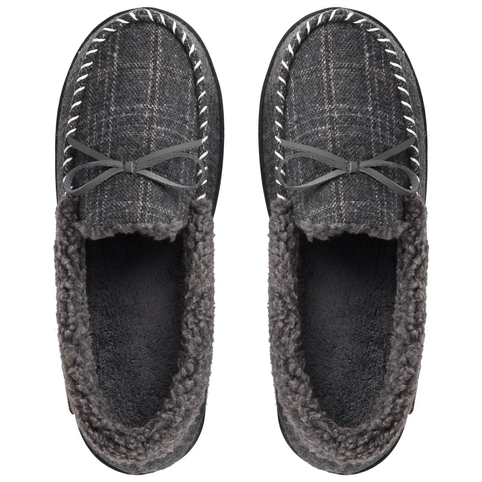 VONMAY Men's Moccasin Slippers Comfort Polar Fleece House Shoes