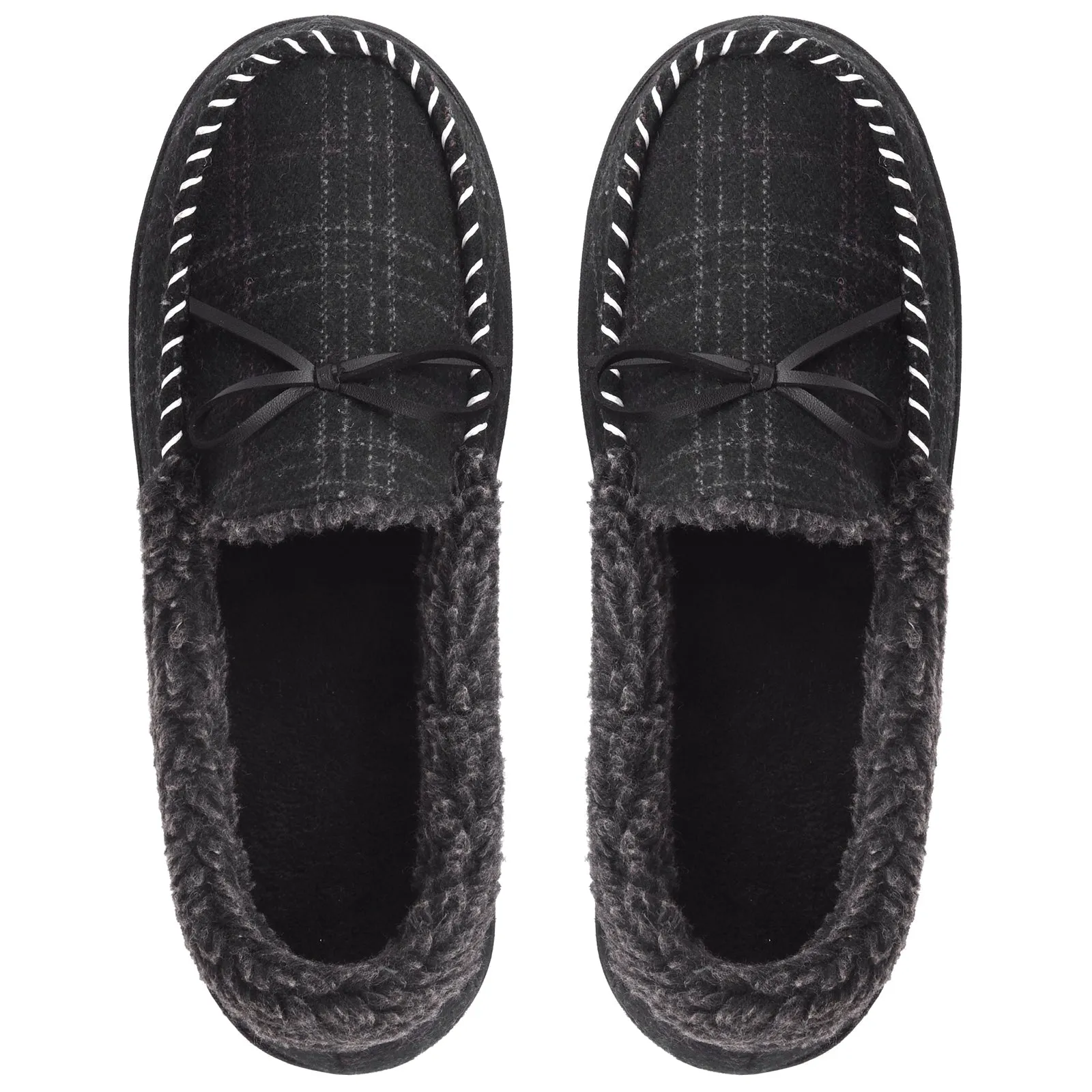 VONMAY Men's Moccasin Slippers Comfort Polar Fleece House Shoes