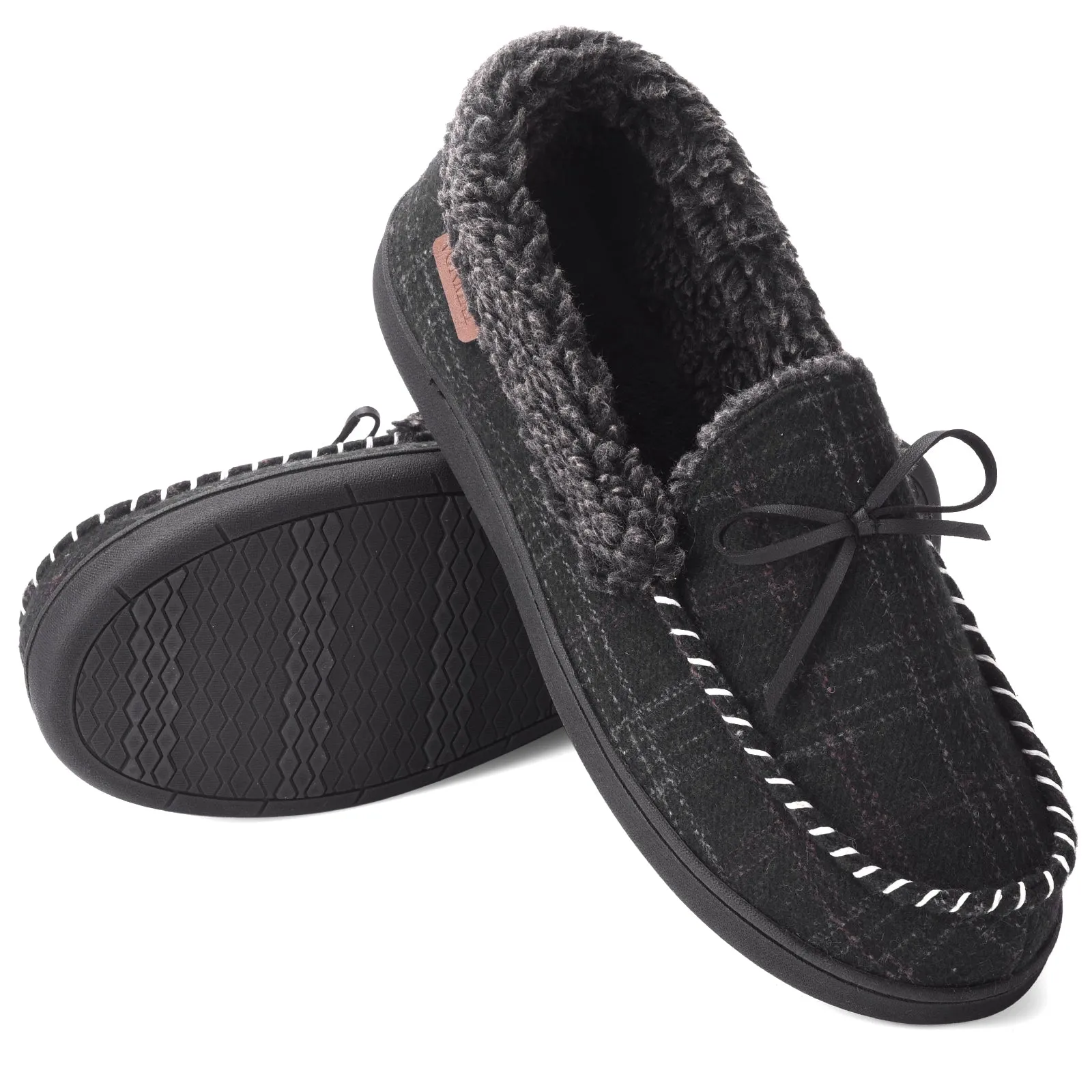 VONMAY Men's Moccasin Slippers Comfort Polar Fleece House Shoes