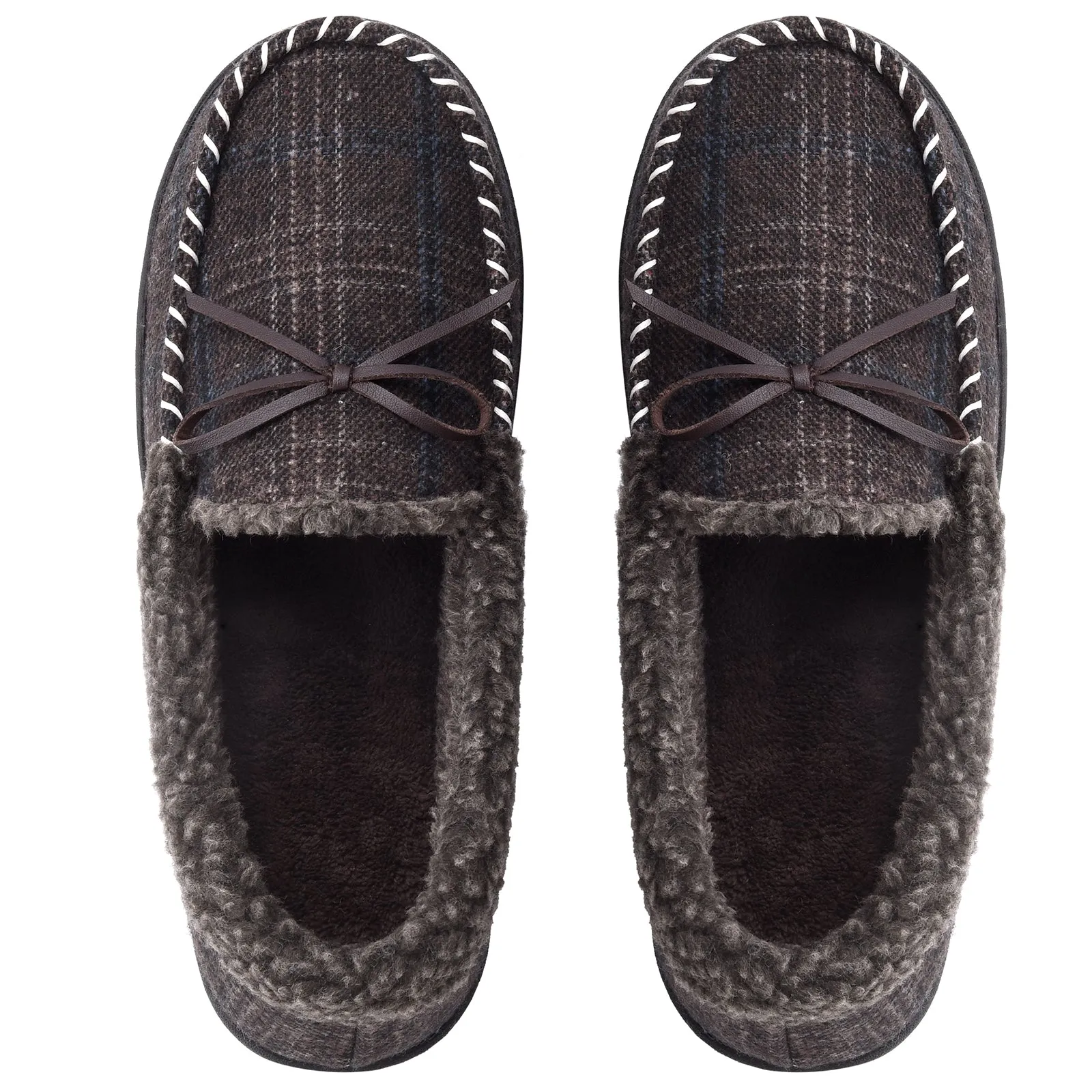 VONMAY Men's Moccasin Slippers Comfort Polar Fleece House Shoes