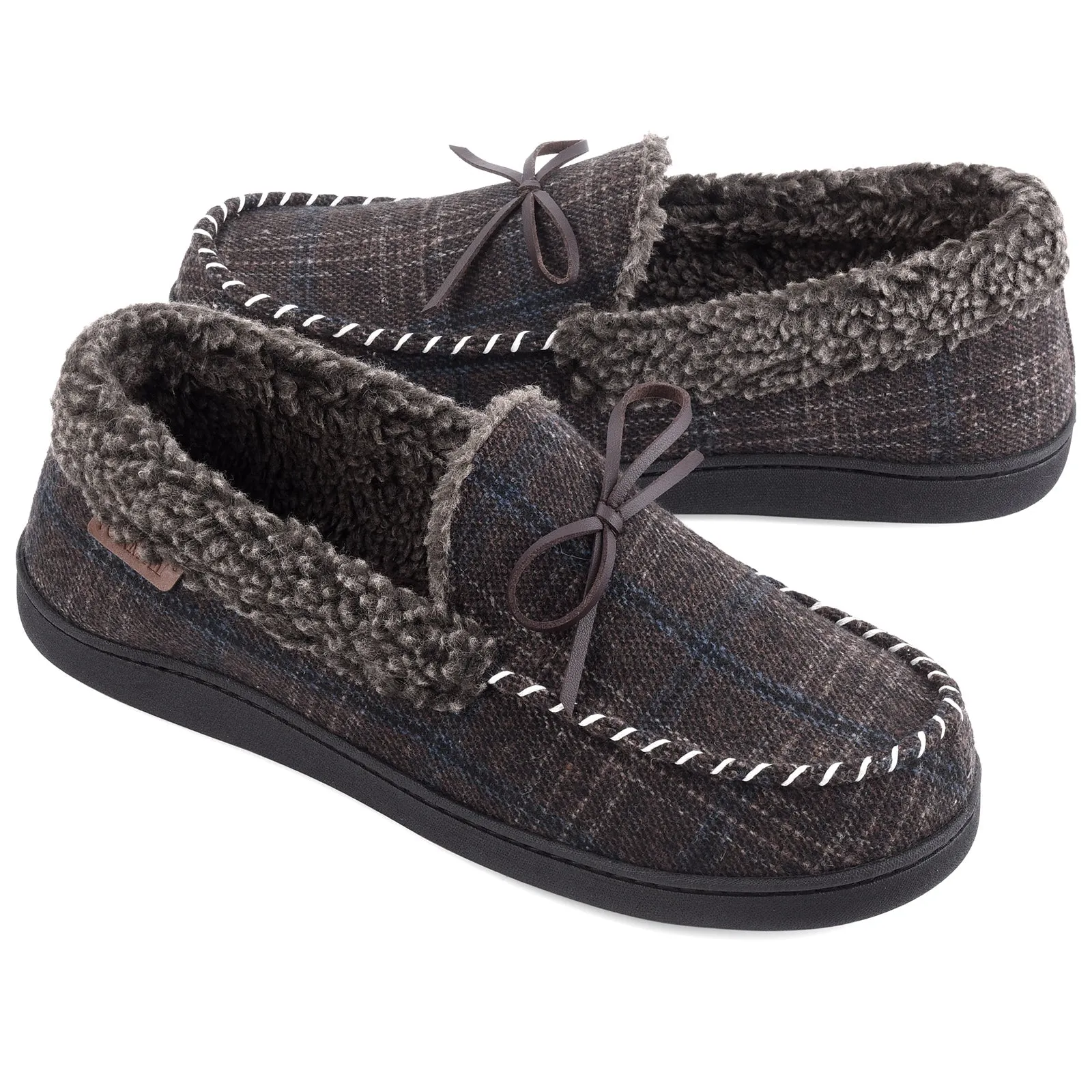 VONMAY Men's Moccasin Slippers Comfort Polar Fleece House Shoes