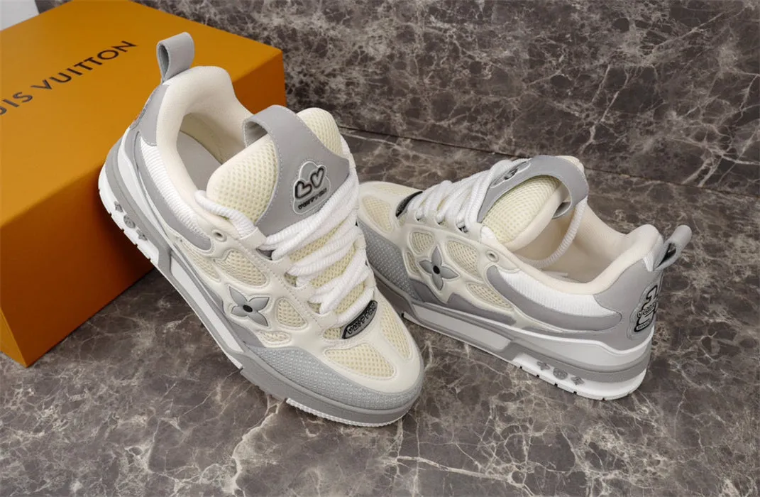 VUITTON SKATE Timely resolution SNEAKER LV GREY Luxurious LOUIS