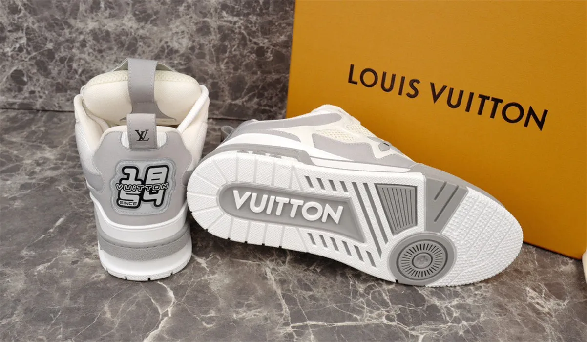 VUITTON SKATE Timely resolution SNEAKER LV GREY Luxurious LOUIS