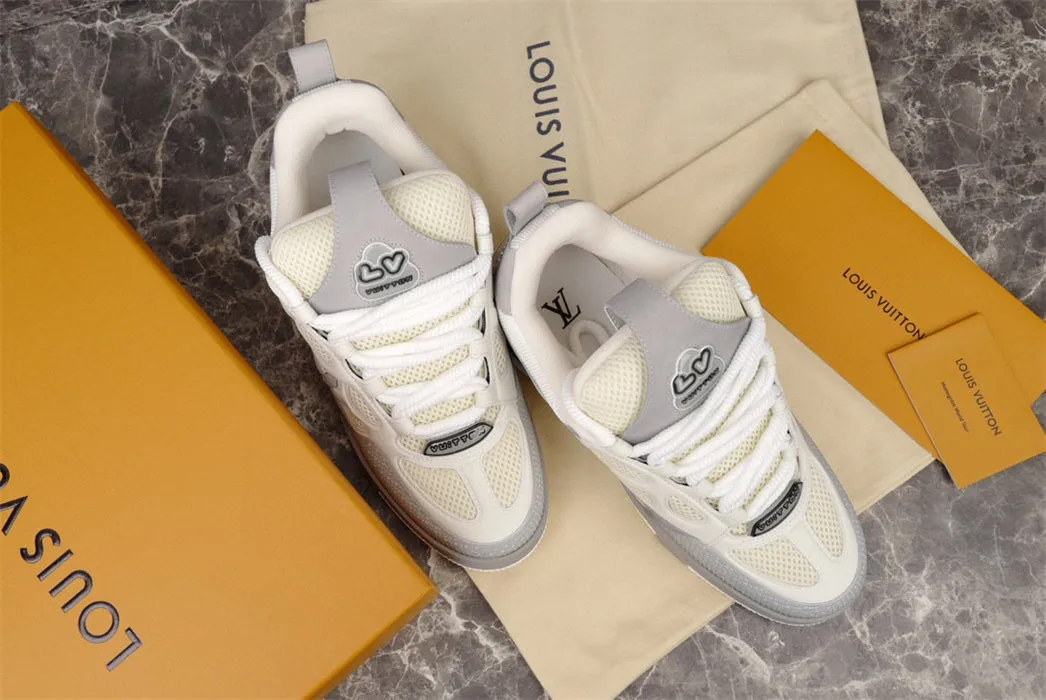 VUITTON SKATE Timely resolution SNEAKER LV GREY Luxurious LOUIS