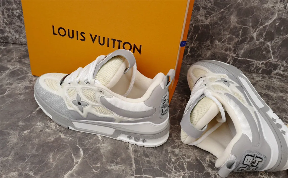 VUITTON SKATE Timely resolution SNEAKER LV GREY Luxurious LOUIS