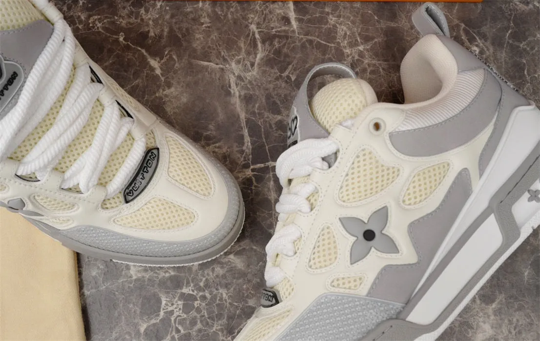 VUITTON SKATE Timely resolution SNEAKER LV GREY Luxurious LOUIS
