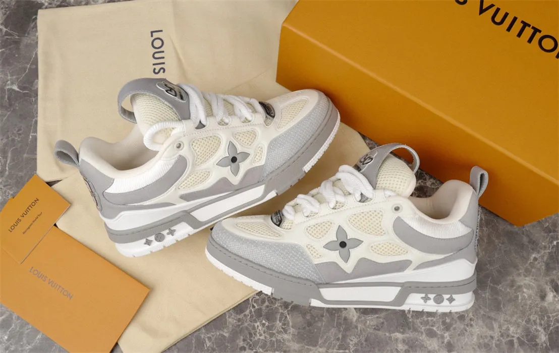 VUITTON SKATE Timely resolution SNEAKER LV GREY Luxurious LOUIS