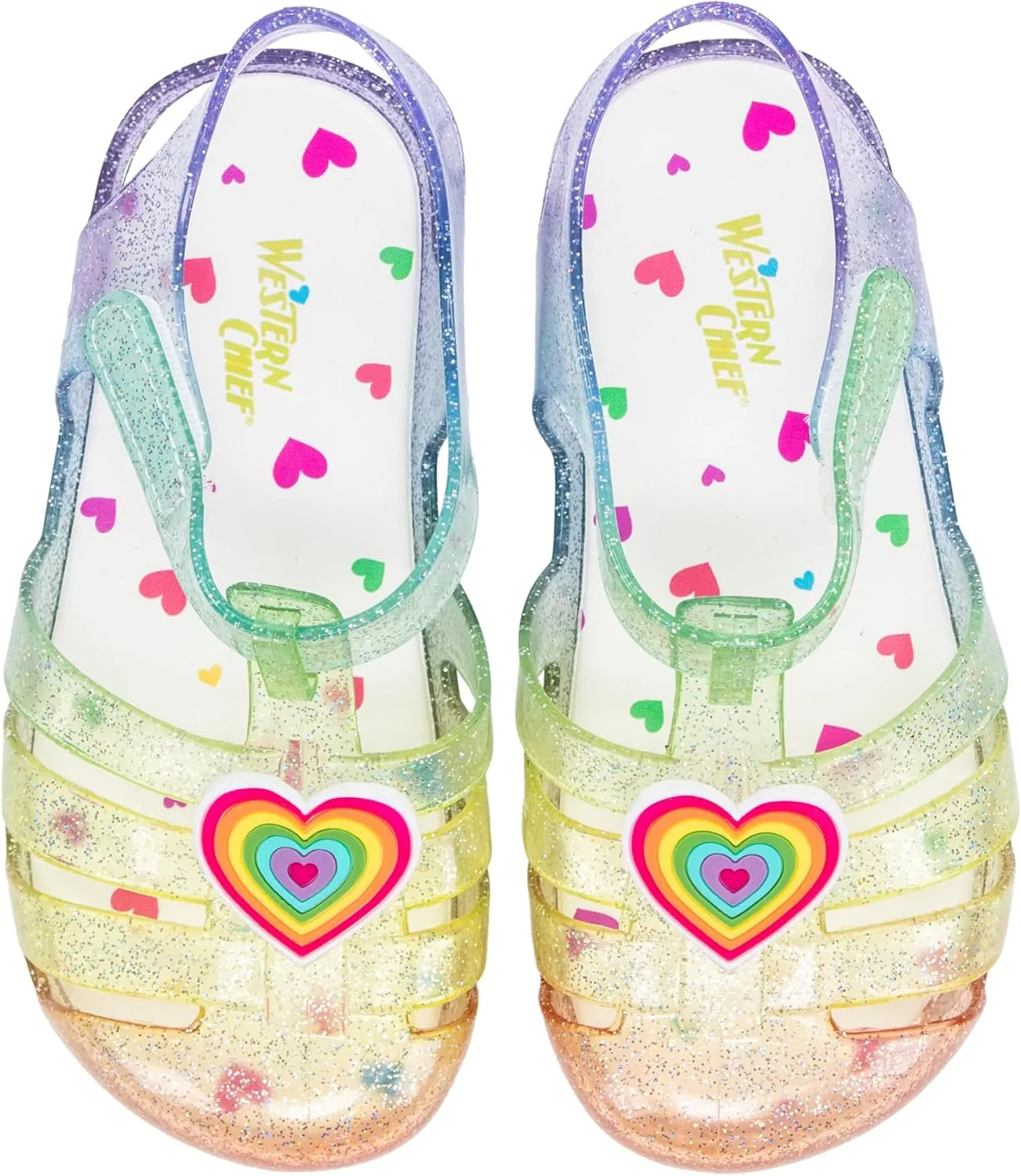Western Chief Kids Wonder EverGlitter Lighted Sandal with Adjustable Strap and Waterproof Design