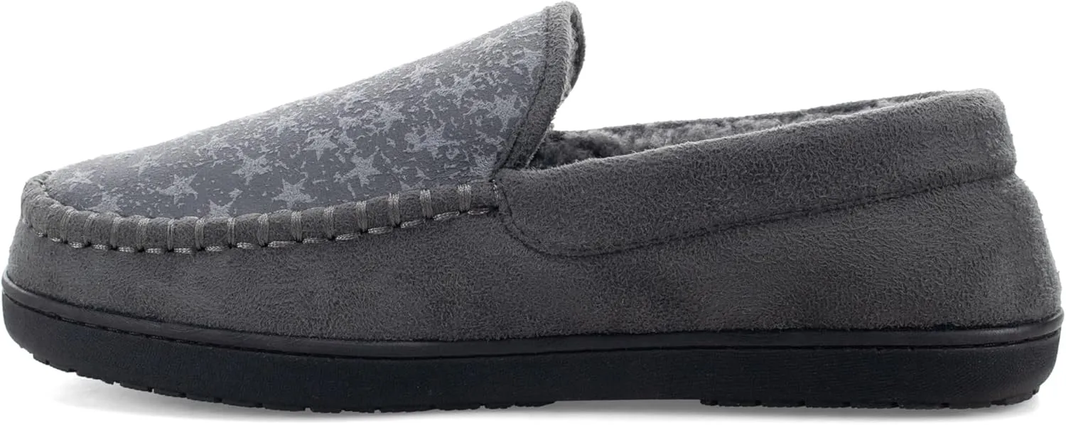 Western Chief Men's Moccasin Slippers - Warm Fleece House Shoes for Men, Indoor and Outdoor Slippers