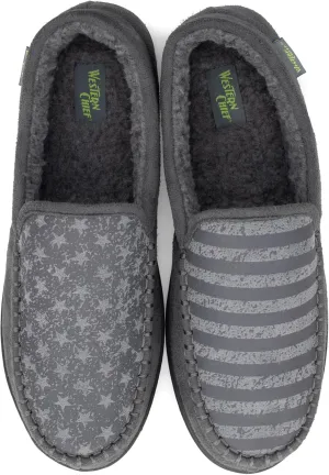 Western Chief Men's Moccasin Slippers - Warm Fleece House Shoes for Men, Indoor and Outdoor Slippers