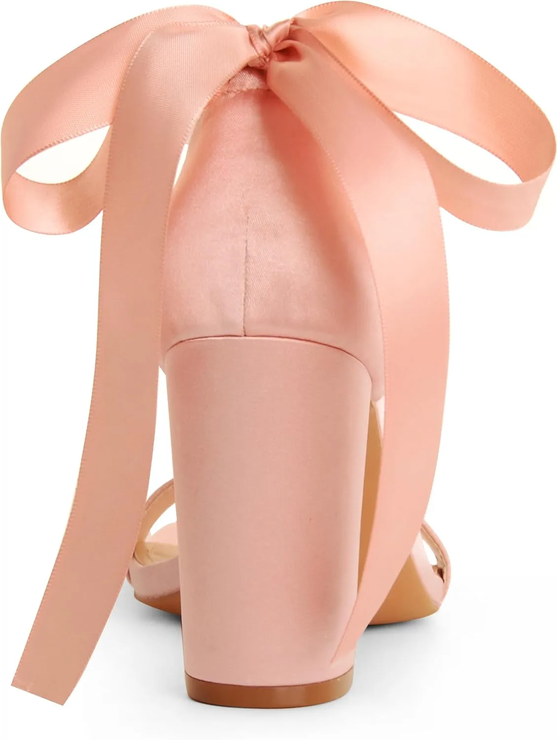 White Block High Heels for Women - Pearl Square Open Toe Chunky Bow Heels - Wedding Bridal Shoes for Prom Party Dress