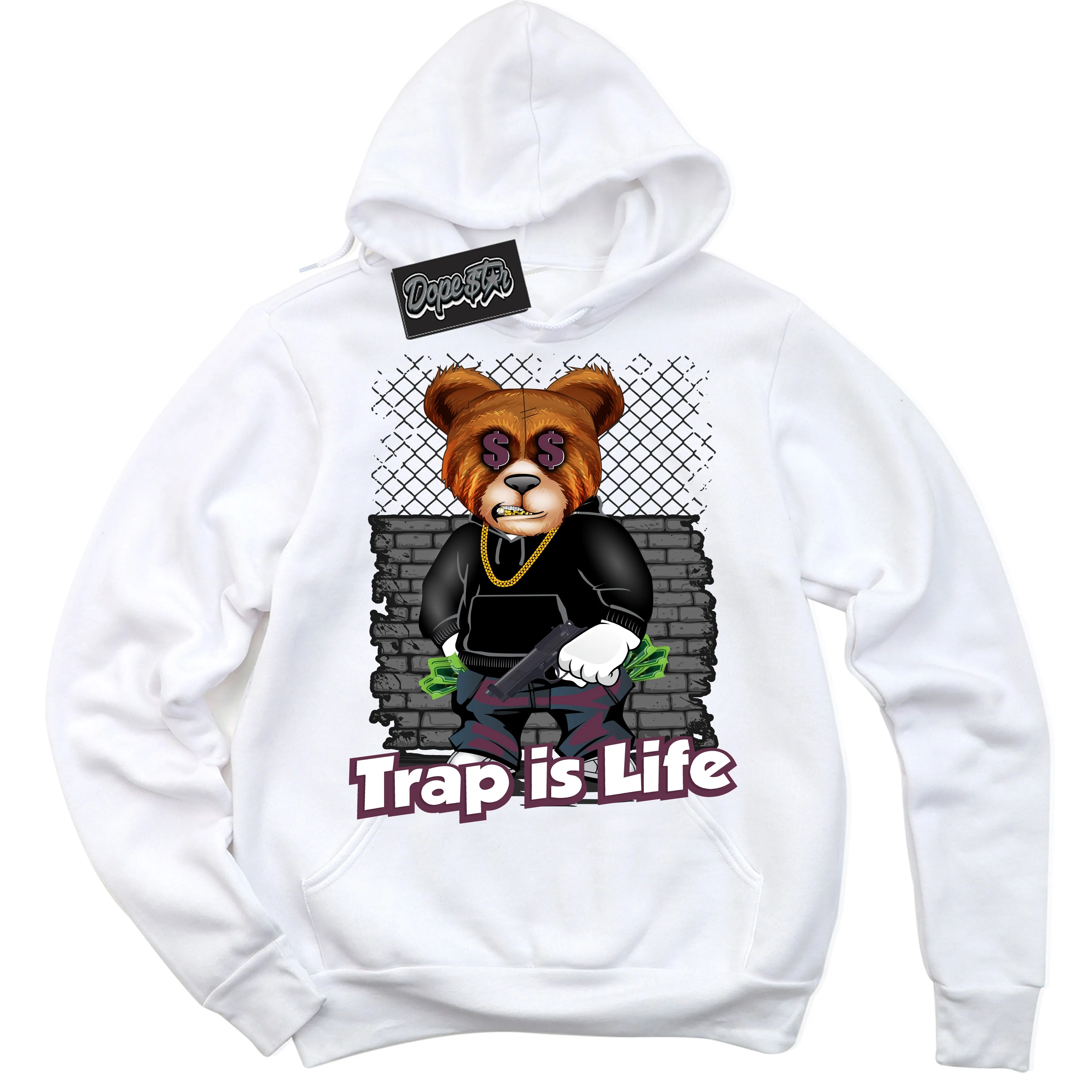 White Viotech Dunks Sneaker Hoodie Trap Is Life Graphic