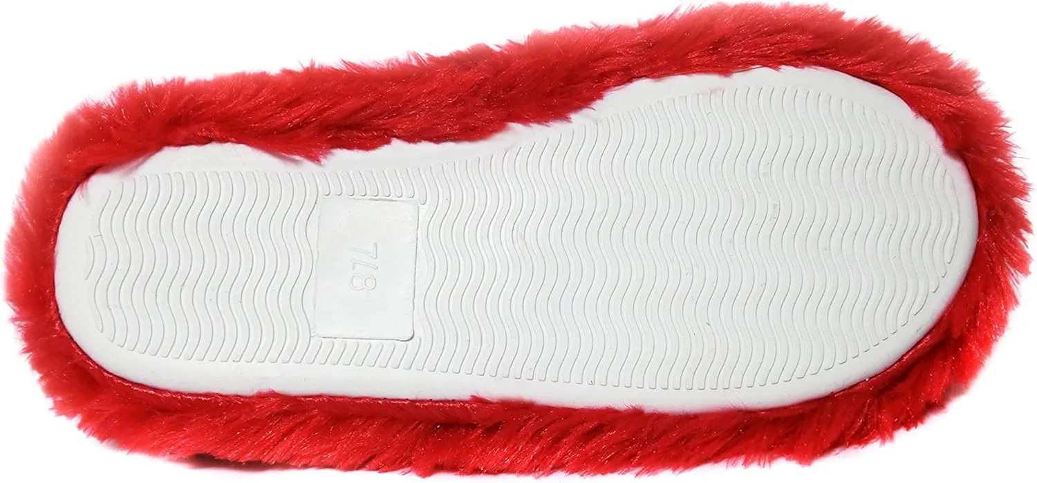 Winter Indoor Moccasin Slippers for Women, Soft Warm Fuzzy Home Slippers Non-Slip for Women