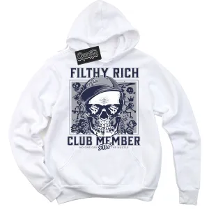 Wolf Grey Midnight Navy 1s Sneaker Hoodie Filthy Rich Graphic